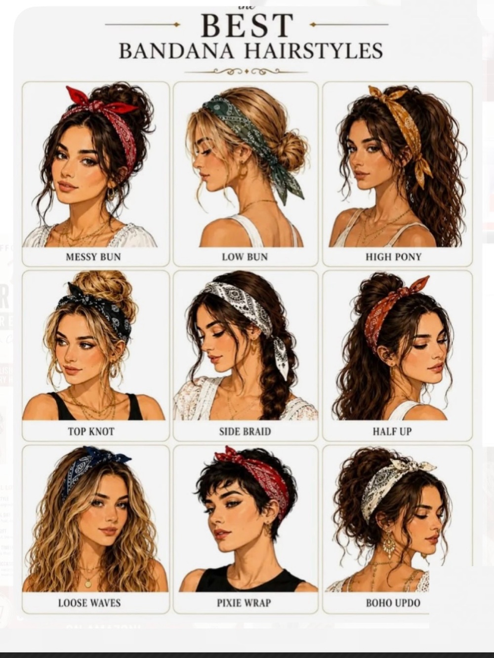 BANDANAS Bandana Set ⭐️NWT Set of 5 “ Rodeo Princess” Cotton Hand Dyed - Picture 5 of 15